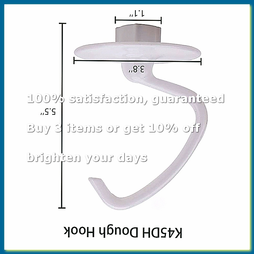 Kitchenaid Mixer Hand Mixer - Gancho amasador K45DH, batidor plano recubierto