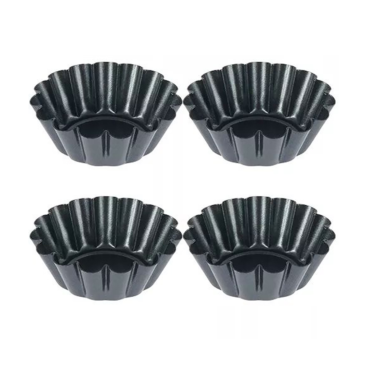 Egg Waffle Pan - Juego de 4 Moldes Redondos Antiadherentes