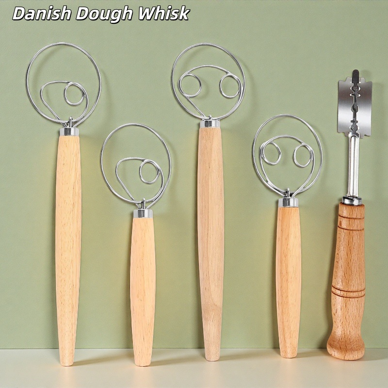 Danish Pancake Pan - Batidor de masa de acero inoxidable