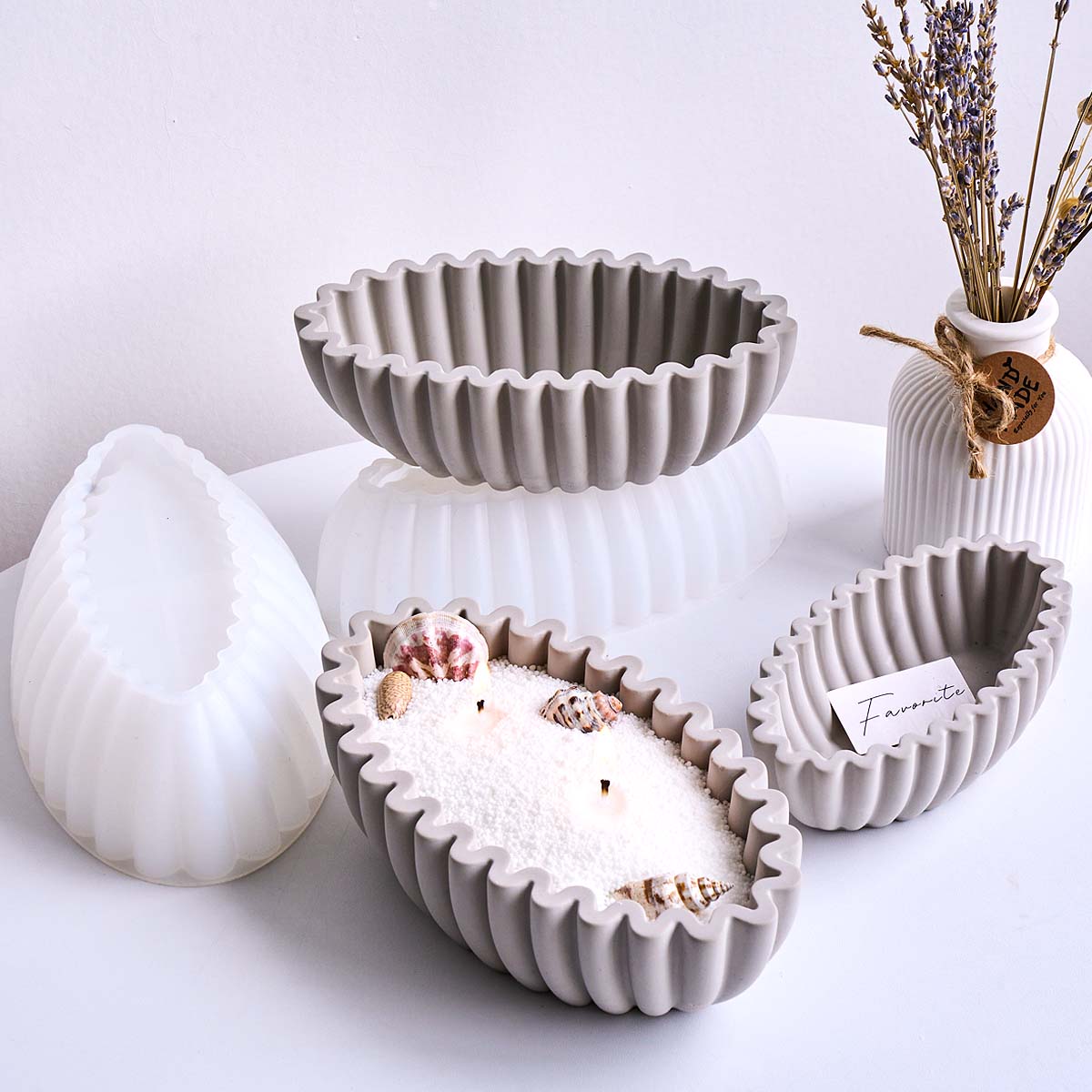 Potsticker Mold - Molde de silicona ovalado a rayas