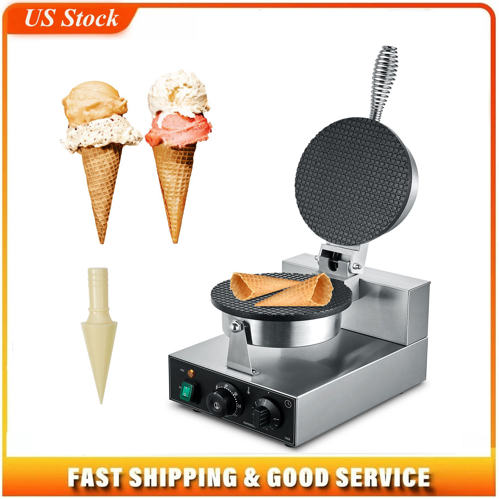 Máquina Eléctrica Comercial pa - Waffle Cone Maker reseña y precio